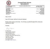 Busses will run on time today