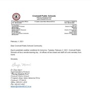 CPS Remote Learning Day - 2-2-21